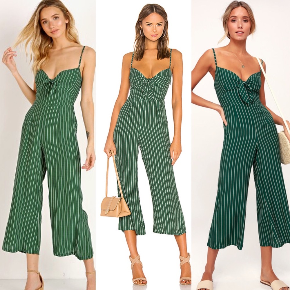 FAITHFULL THE BRAND Green Jumpsuit